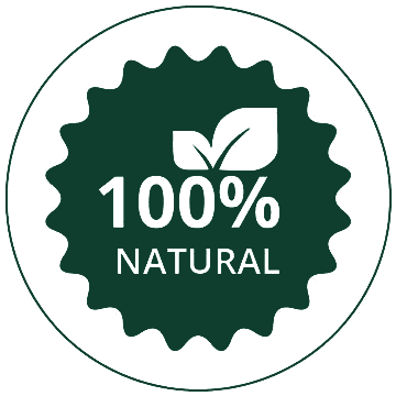 100% Natural certification badge